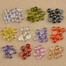 Wholesale 3~14mm 5A Various Color Round Cabochon Flat Back Cubic Zirconia Lab Created Gems Loose CZ Stone For Jewelry 2024 - buy cheap