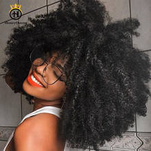 4B 4C афро кудрявые вьющиеся волосы на клипсах человеческие волосы для наращивания 7 шт. 100% монгольские человеческие волосы натуральные цветные волосы remy 2024 - купить недорого
