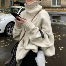 Mozuleva 2022 Autumn Winter Pullover Basic Warm Sweater Women Soft Kniited Plus Oversize Tuetleneck Korean Fashion Sweater Tops 2024 - buy cheap