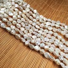 Cuentas naturales de perlas de agua dulce, cuentas sueltas de forma irregular para fabricación de joyas, accesorios de pulsera y collar DIY 2024 - compra barato