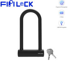 Fipilock FL-U10 Smart Fingerprint U Lock Portable Sliding Door Lock Door Handle Car Motorcycle Bike Lock Padlock Slot 2024 - buy cheap