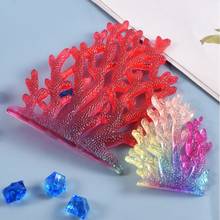 Resina epóxi de cristal artesanal faça você mesmo molde decorações de ornamento coral molde de silicone 2024 - compre barato