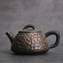 Japanese-style stone scoop pot handmade ceramic hand-held teapot kiln variable texture personality single-pot tea set tea cup 2024 - buy cheap