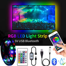 LED Strip Light ,RGB 5050, Flexible Ribbon, DIY Led Light Strip RGB Tape Diode DC 5V  Bluetooth IR Control 2024 - buy cheap