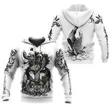 Sudadera con capucha para hombre y mujer, prenda de vestir con estampado 3D de Arte de Odín Vikingo, ropa de calle Harajuku con cremallera, Jersey informal Unisex, primavera y otoño, 1 2024 - compra barato