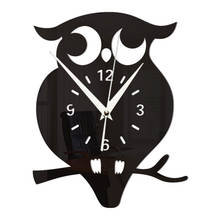 New Creative 3D DIY Owl Wall Clock Acrylic Stickers Quartz Wall Clocks Living Room Kitchen Wall Clocks Living Room Home Decor 2024 - buy cheap