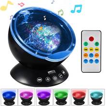 Ocean Wave Projector LED Night Light Built In Music Player Remote Control 7 Light Cosmos Star Luminaria for Kid Bedroom 2024 - buy cheap