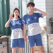 Couples Pajamas Set Cartoon Printing Home Clothing Lovers Casual Wear Summer Woman/man Short Sleeve Shorts Sleepwear 2024 - buy cheap