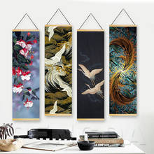 Wall Art Canvas Hanging Painting Poster Red-crowned Crane Nordic Print Animal Picture Home Deco Scroll Children Room Unique Gift 2024 - buy cheap