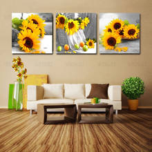 3 Piece Canvas Painting Yellow Sunflowers Wall Pictures For Living Room Home Decor Canvas Prints Wall Art Paintings 2024 - buy cheap