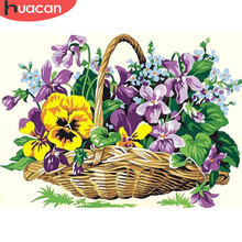 Huacan Diy Oil Painting By Numbers Basket Flowers Kits Drawing Canvas Handpainted Pictures By Numbers Home Decoration Buy Cheap In An Online Store With Delivery Price Comparison Specifications Photos And Customer