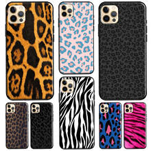 Funda de teléfono con estampado de leopardo y cebra, carcasa trasera para iPhone 13, 11, 12 Pro Max, 7, 8 Plus, X, XR, XS Max, SE 2020, 12, 13 Mini 2024 - compra barato