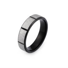 New jewelry stainless steel black sand ring couple ring 2024 - buy cheap
