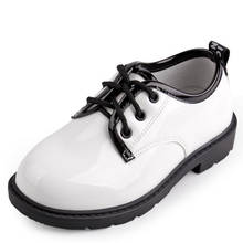 Детская обувь; детская обувь; кружевная лакированная кожа; британская модная обувь для выступлений; обувь для мальчиков 2024 - купить недорого