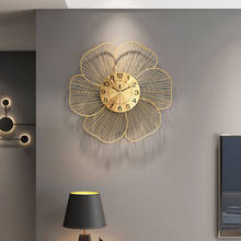 Modern minimalist fashion living room wall clock Nordic style light luxury decoration iron clock personality creative mute clock 2024 - buy cheap