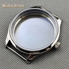 44mm silver/gold 316L top stainless steel watch case fit ETA 6498 6497 movement mens watch 2024 - buy cheap