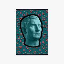 Augustus pintura abstrata invólucra, imagem modular, escultura de gesso antiga, homem, cartaz de rosto, impressão de tela, arte de parede, decoração de casa 2024 - compre barato