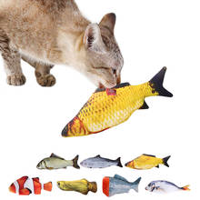 Animal de estimação de pelúcia macia 3d forma de peixe gato brinquedo interativo presentes peixe catnip brinquedos recheados travesseiro boneca simulação peixes brincando brinquedo para animal de estimação 2024 - compre barato