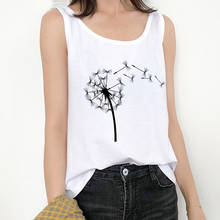 Sexy Camiseta Vest Tank Tops T-Shirts Women Summer Dandelion Bouquet Printing Streetwear Harajuku Casual Sleeveless Oversized 2024 - buy cheap