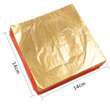 500pcs Imitation Gold Foil Paper 14x14 Cm #2.5 Gold-plated Copper Domestic Italian Gold Paper for Handicrafts Buddha Stickers 2024 - buy cheap