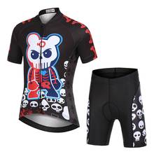 Kids Cycling Jersey Set Cartoon Children Cycling Clothing Summer Bike Jersey Shorts Quick Dry Bicycle Jersey Suit 2024 - buy cheap