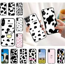 White Black Cow spots Symbol Pattern Phone Case For iPhone 11 8 7 6 6S Plus 7 plus 8 plus X XS MAX 5 5S XR 12 11 Pro max se 2020 2024 - buy cheap