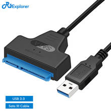 RSExplorer usb 3,0 sata до 6 Гбит/с Поддержка 2,5 дюймов внешний SSD HDD жесткий диск sata к usb адаптер 22 Pin Sata III кабель 2024 - купить недорого