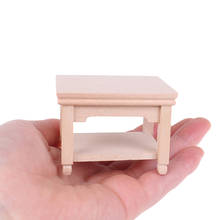 1/12 Dollhouse Miniature Mini Wooden Tea Table Model Accessories DIY Furniture Toys 2024 - buy cheap