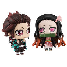 Free Shipping Demon Slayer Kimetsu no Yaiba Agatsuma Zenitsu Kamado Nezuko Tomioka Giyuu Q version PVC Action Figure T30 2024 - buy cheap