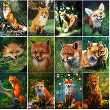 EverShine DIY Diamond Painting Spring Full Drill Square Diamond Embroidery Fox Animal Rhinestones Mosaic Cross Stitch Handicraft 2024 - buy cheap