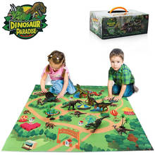 MY Dinosaur Toys Figures Realistic Model Sets Play Mat Trees Map Educational Boys Gift Dino World for Kids Dinosaur Party Supply 2024 - buy cheap