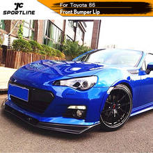 Fibra de carbono amortecedor dianteiro spoiler divisores para subaru brz 2013 - 2016 de fibra de carbono do amortecedor dianteiro lábio divisores avental spoiler 2024 - compre barato