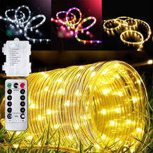 LED Tube Rope Strip lights 8 Modes Remote Control USB Garland Outdoor Indoor DIY Decoration Christmas Wedding Garden Tree Lights 2024 - buy cheap