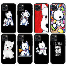 Black tpu case for iphone 5 5s se 2020 6 6s 7 8 plus x 10 XR XS 11 12 mini pro MAX back cover Cartoon Westie Dog 2024 - buy cheap