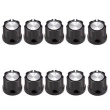 Pack of 10 Plastic Aluminum Sheet Volume Control Knob Buttons for Electric Guitar/Bass Accessory 2024 - buy cheap