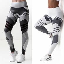 2021 сексуальные спортивные штаны для фитнеса, йоги, женские леггинсы для бега в тренажерном зале, джеггинсы, брюки с высокой талией и принтом, брюки для бега 2024 - купить недорого