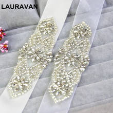 Cinturón de satén blanco brillante con diamantes de imitación, accesorio de pretina para boda, apliques para vestidos de fiesta de noche, decoración de boda 2024 - compra barato