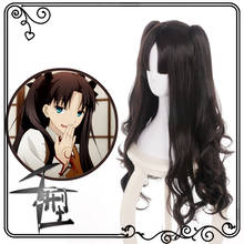 Fate /stay night women Tohsaka Rin cosplay wig role play Tohsaka Rin black wig with 2 ponytails 2024 - compre barato