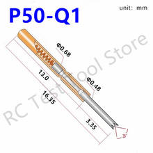 100 Pcs P50-Q1 New Hot DIY Metal Probe P50-Q Needle Length 16.35mm Nickel-Plated Spring Test Probe For Electric Test Tools 2024 - buy cheap