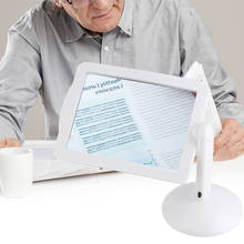 3X настольное увеличительное Стекло с светодиодный светильник с подсветкой Лупа Экран 360 градусов вращения для пожилых читает газету книги 2024 - купить недорого