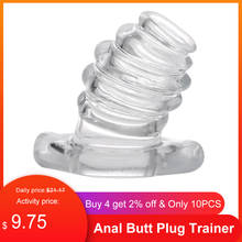 Plug anal com túnel de acesso completo, brinquedo sexual adulto erótico para homens e mulheres, massagem de próstata, anal, treinador anal 2024 - compre barato