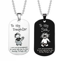 Custom Dog Tags Personalised Pendant Stainless Steel Necklace for Women Men Keychain Metal Charms Dogtag Engrave Keyring Jewelry 2024 - buy cheap