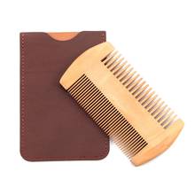 1PCS Natural Pear Wood Wide Teeth+Fine Comb Men's Beard Care Women Hair Care Pocket Size Comb Pocket Size 3inch 2024 - buy cheap