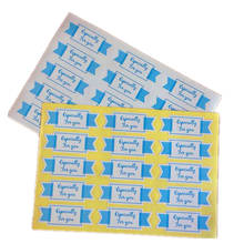 Pegatina adhesiva de papel para regalo, pegatina de color azul y foca blanca, serie "especialmente para ti", 150 unids/lote 2024 - compra barato