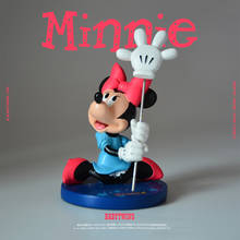 Clipe de foto da disney e minnie mouse, boneco fofo de 14cm para ornamento, coleção de papelaria, 1 peça 2024 - compre barato