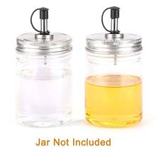 2 Pcs Regular Mouth Mason Jar Pour Spout Lids with Caps for Olive Oil Cocktail Dispenser and Salad Dressing Shaker 2024 - buy cheap