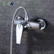 Copper Shower Faucet SDSN Polished Chrome Bathroom Shower Mixer Tap Single Handle Hot Cold Bath Faucet Shower Mixer Taps 2024 - buy cheap