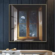 Nordic Window Scene Landscape Canvas Painting Posters and Prints Wall Art Decorative Pictures Cuadros Modern Home Decor No Frame 2024 - buy cheap