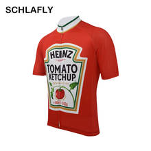 red retro classic cycling jersey summer short sleeve tour bike wear jersey road jersey breathable cycling clothing schlafly 2024 - buy cheap