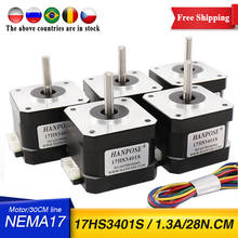 Free shipping 5pcs 17HS3401S  4-lead Nema 17 Stepper Motor 42 motor 42BYGH 1.3A CE ROSH ISO CNC Laser and 3D printer 2024 - buy cheap